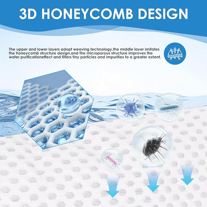 12 Pack 4 Inch Filter Sock, 150 Micron, Ring Honeycomb Filter Socks, Filter