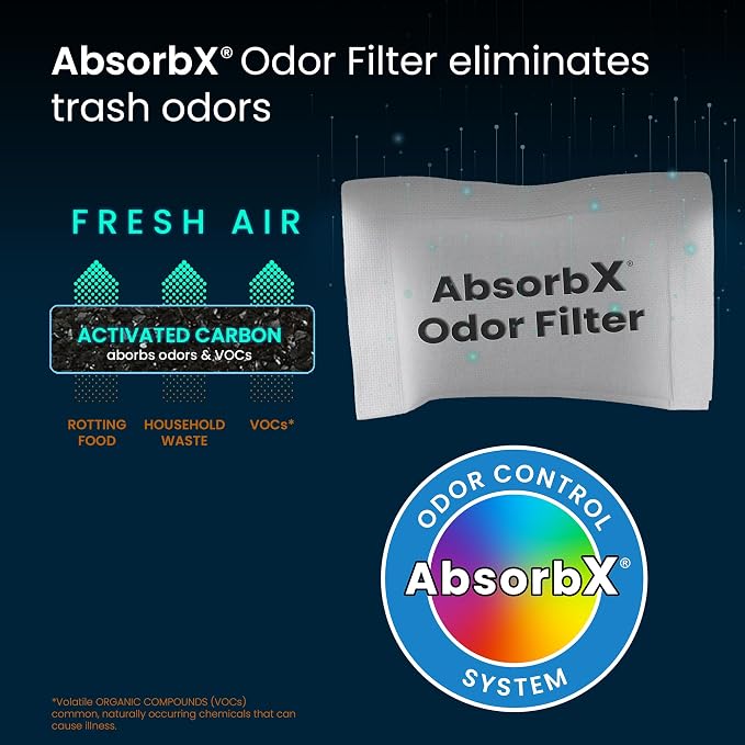 iTouchless Official Trash Can Deodorizer AbsorbX 3-Pack All Natural Activated