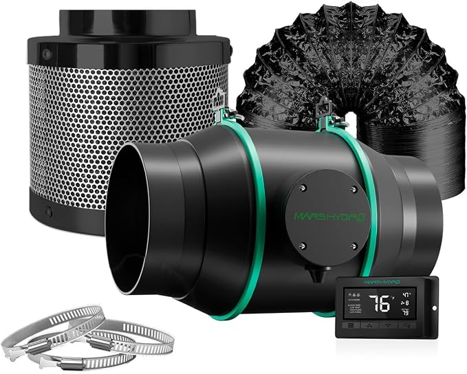MARS HYDRO 6 Inch Inline Fan and Filter Kit, Duct Fan