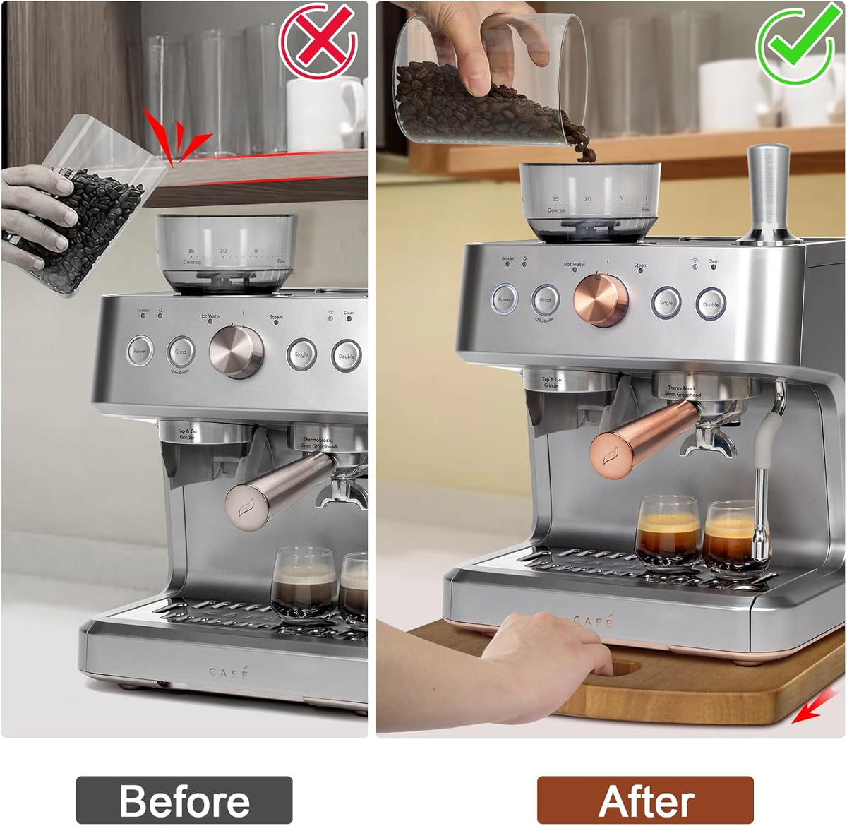 Sliding Tray for Coffee Maker - Solid Wooden Appliance Slider with 360° Smooth Rolling Wheels for Heavy Kitchen Appliances, Easy Under - Cabinet Access (Approach 16" D x 12" W)