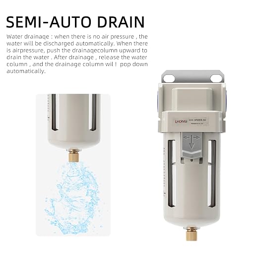 Industrial Air Dryer Filter 1/2”NPT, Air Compressor Water Separator, Air