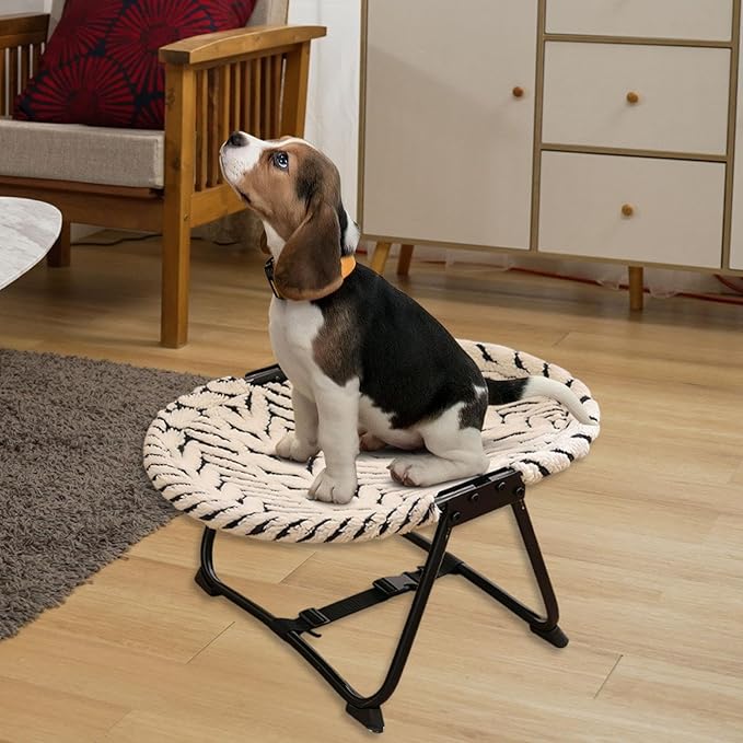 Elevated Pet Bed Furniture Lightweight Portable Gifts up Multifunctional Foldable Outdoor Accessory Pet Supplies, Cottons