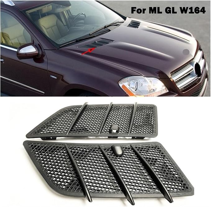 Hood Engine Air Outlet Air Inlet Grid Cover A1648804305 A1648804405 Compatible
