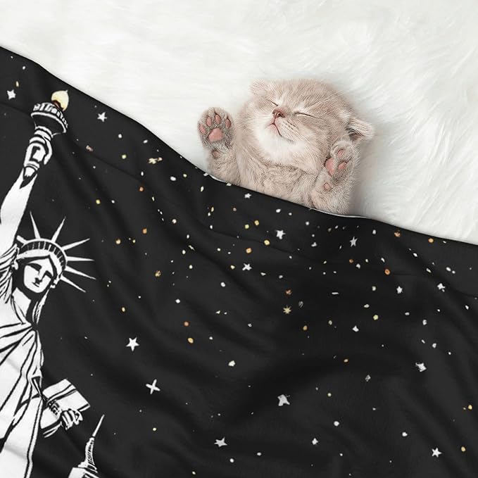Waterproof Dog Blanket Soft Pet Blanket for Puppy Cat, Fleece Cat Throw Blankets for Furniture Bed Couch Sofa Reversible - New York City1