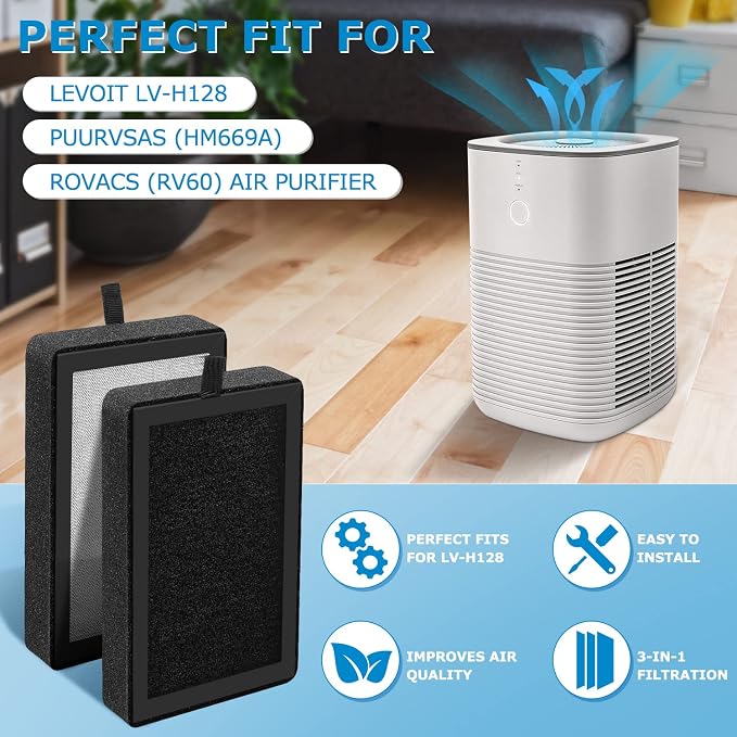 6 Pack LV-H128 Replacement Filter Compatible