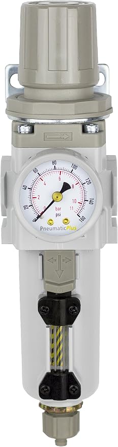 PneumaticPlus SAW300-N03BG-MEP Compressed Air Filter Regulator Piggyback Combo