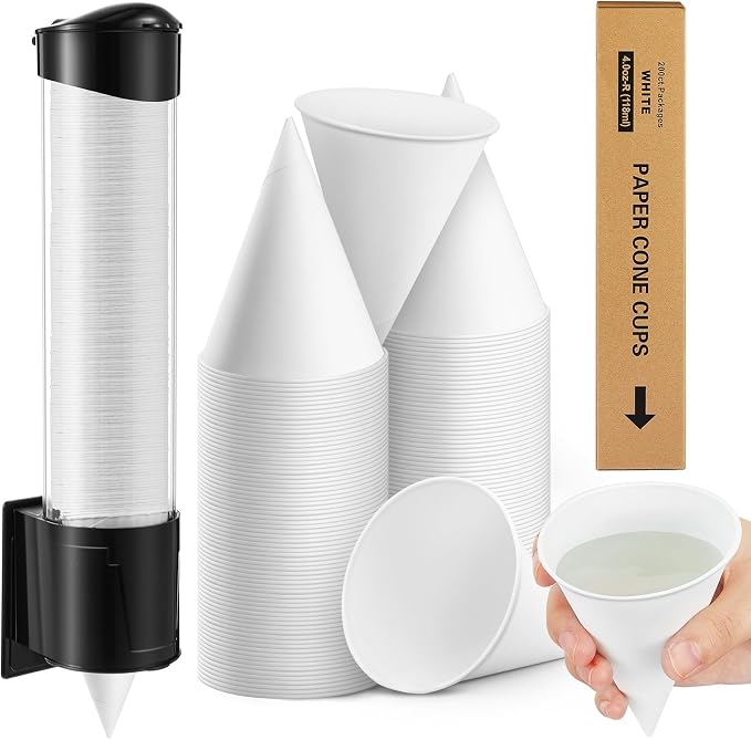 Roshtia 200 Pcs 4 oz Snow Cone Cups Disposable