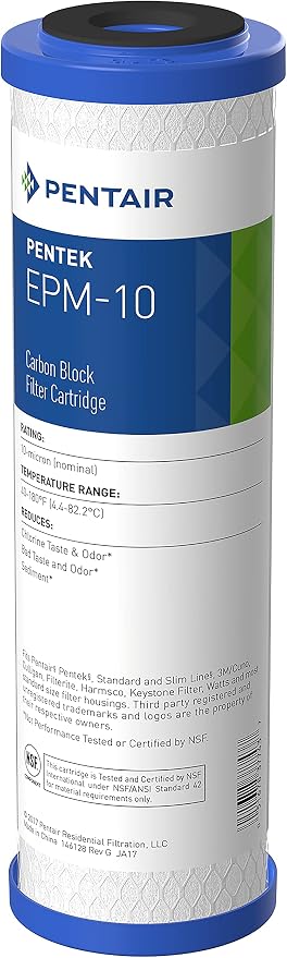 Pentair Pentek EPM-10 Carbon Water Filter, Under Sink Modified Epsilon Carbon