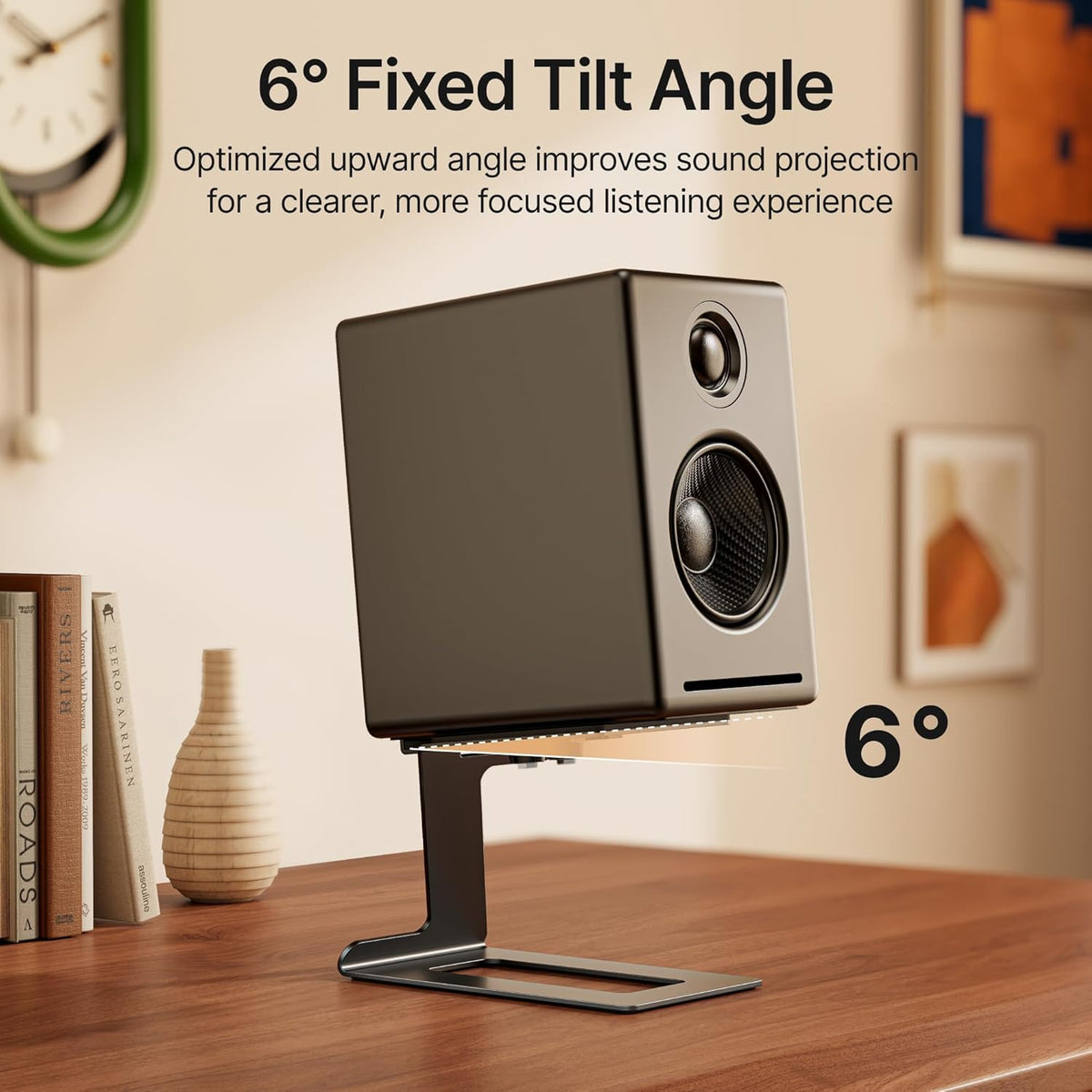 PEGZONE Desktop Speaker Stands, Adjustable Depth 5.5″–7.5″, 1 Pair