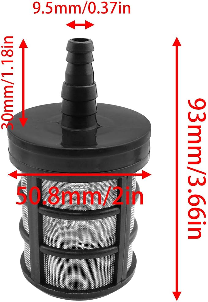 Diameter 3/8 "to 1/2" stainless steel filter upgraded double-layer filter
