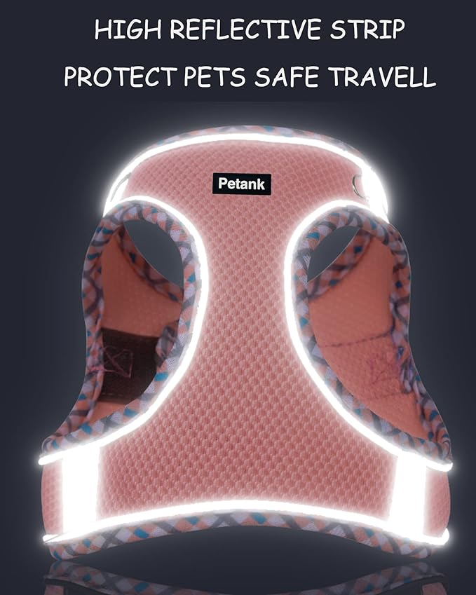Petank Dog Harness for Small Medium Dogs No Pull, Puppy Harness and Leash Set, Step in Dog Harness for Walking, Running, Training, Small Dog Vest, Medium Dog Vest (Green, M)