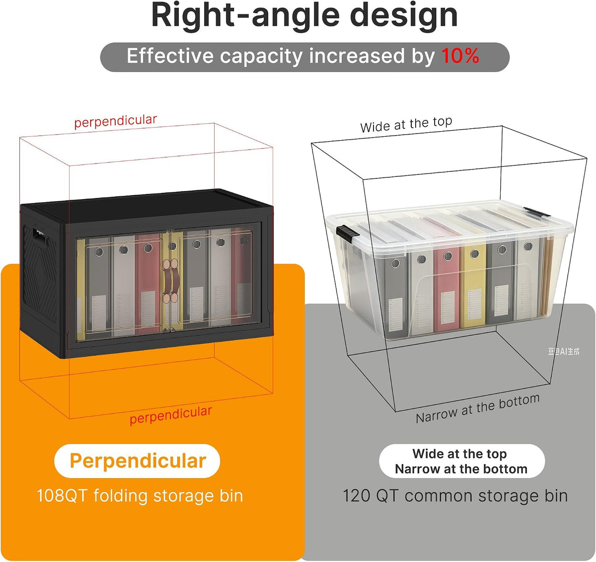 UAMFURI Stackable Storage Bins with Lids, 550QT Lockable Storage Cabinet