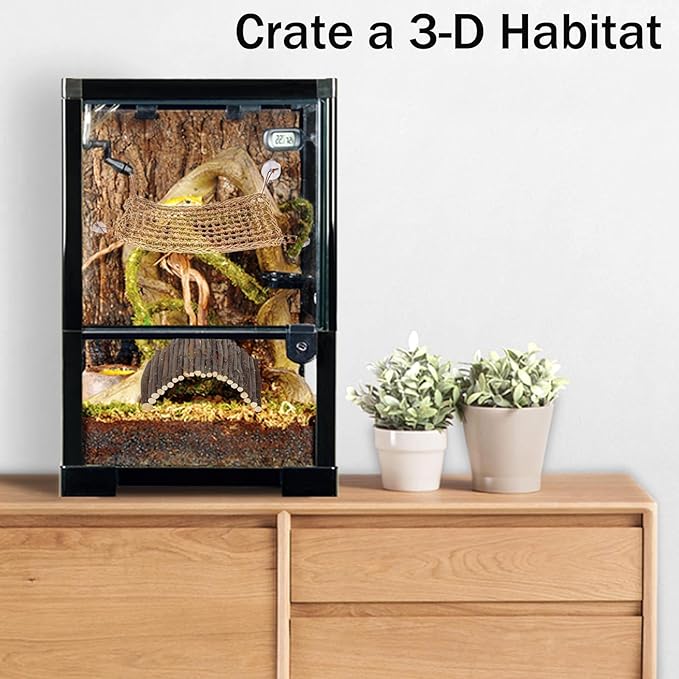 Bearded Dragon Tank Accessories, Reptile Mat Hammock Plants Bridge Jungle Climber Vines Terrarium Decorations for Bearded Dragon Lizard Snake