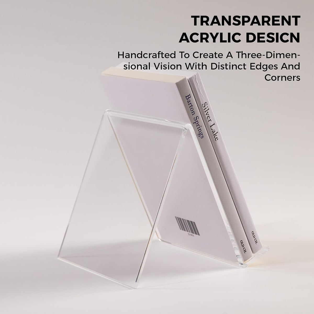 Acrylic Book Stand, Book Display Holder 8.5 x 11, Clear Acrylic Display Easel Transparent Display Stand Holder Tablet Holder for Album, CD, Magazine, Picture, Plate, Artworks, Phone, Tablet
