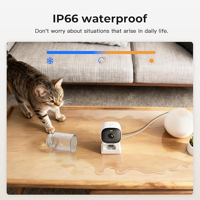 2K Cameras for Home Security,Indoor/Outdoor Security Camera for Elder/Dog/Pet,2.4G/5G Wi-Fi Camera with Color Night Vision, 2-Way Audio,Plug&Play,24/7,Memory Card Storage