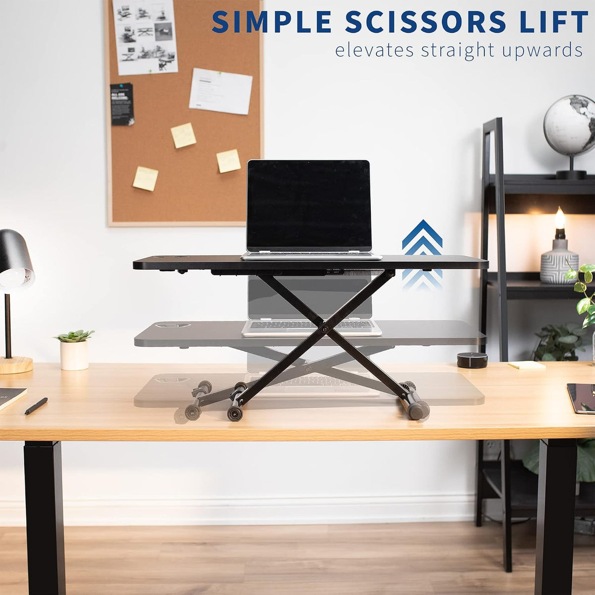 VIVO Black 28 in Single Top Standing Desk Converter, DESK-V011F