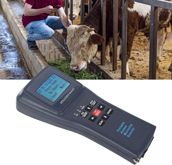 Sonew Pet Microchip Scanner Handheld ID Reader with Capability, Automatic Data Storage & USB Connectivity (Without Bluetooth)