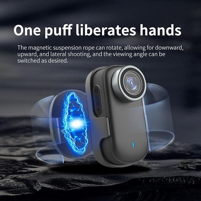 Wearable Camera, 4K Resolution 8MP WiFi Water Proof with Magnetic, for Pet Lovers Sports Travel Diving Fishing Surfing