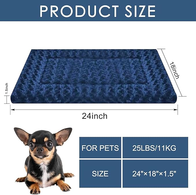 Dog Bed Mat - Comfortable Dog Kennel Pad, Soft Multi-Purpose Crate Bed Mats for Dogs & Cat