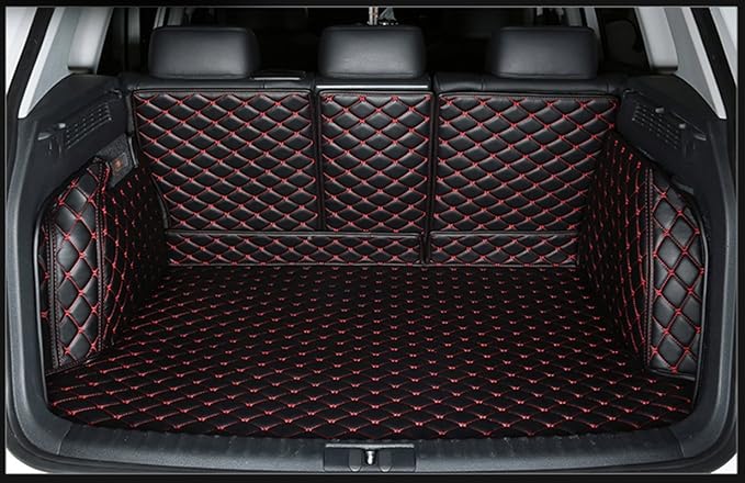 Custom Fit Trunk Mat Compatible for Mercedes GLE Coupe 2015-2019 All Weather Cargo Liner 3D Full Coverage Black w/Red Stitching