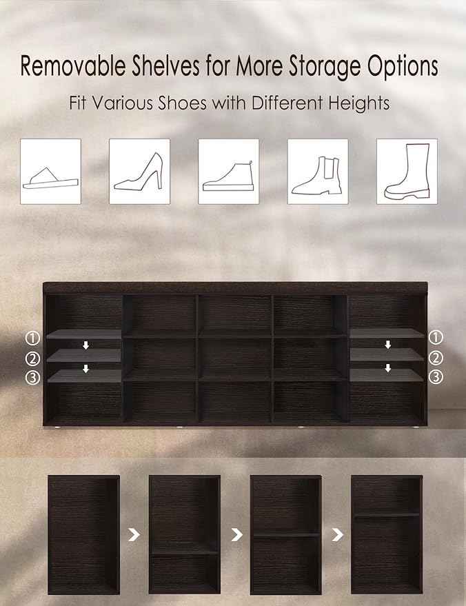 DINZI LVJ Shoe Storage Bench