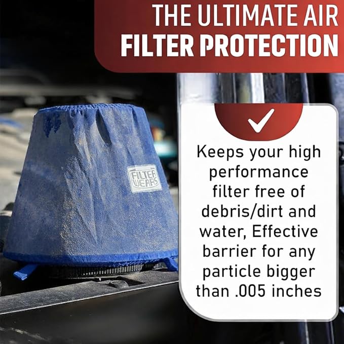 FILTERWEARS F154L Universal Water Repellent Cold Air Intake Pre-Filter