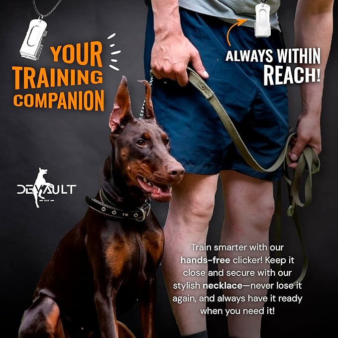 Metal Clickers for Dog Training – White Dog Clicker for Training with Loud Crisp Sound for Behaviour Reward – Brass Style with Magnetic Clasp and Velvet Pouch – 1 Unit Pet Clicker