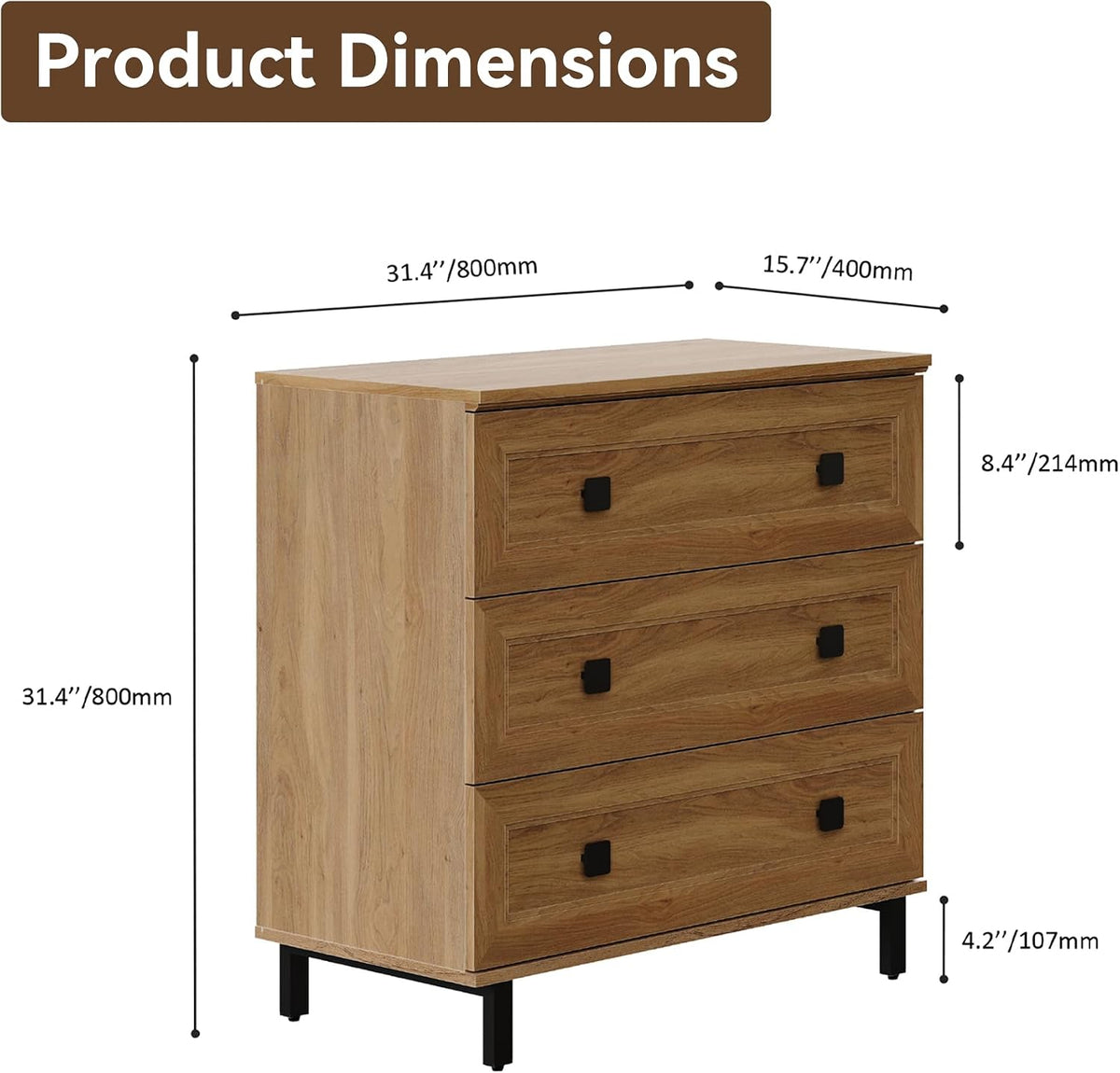 FENSULN Modern Dresser for Bedroom with 9 Drawers, 3 in 1 Wooden Chest of Drawers with Organizer Storage for Bed Room,Livingroom Hallway Oak