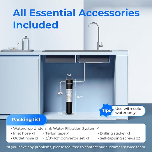Waterdrop UA-5Y   Under Sink Water Filter System, Ultra Long Life