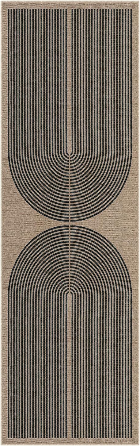 Lahome Modern Rainbow 2x8 Runner Rug, Washable Hallway Kitchen Runner Rugs