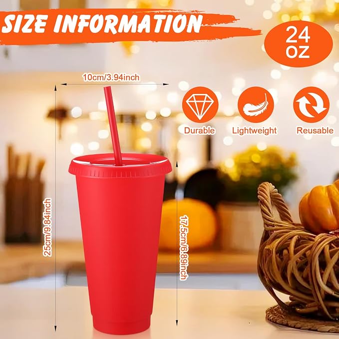 Honeydak 30 Pack Tumbler with Straw and Lid Bulk Cups