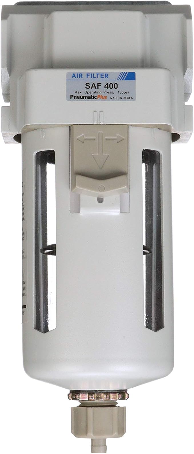 PneumaticPlus SAF400-N04B Compressed Air Particulate Filter 1/2" NPT, 10 Micron