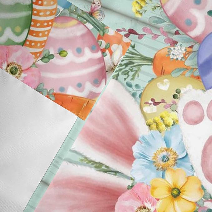 Easter Curtain Valances for Windows, Kitchen Valance Window Treatment, Spring