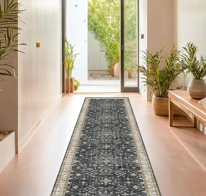 Black Washable 8ft Long Runners