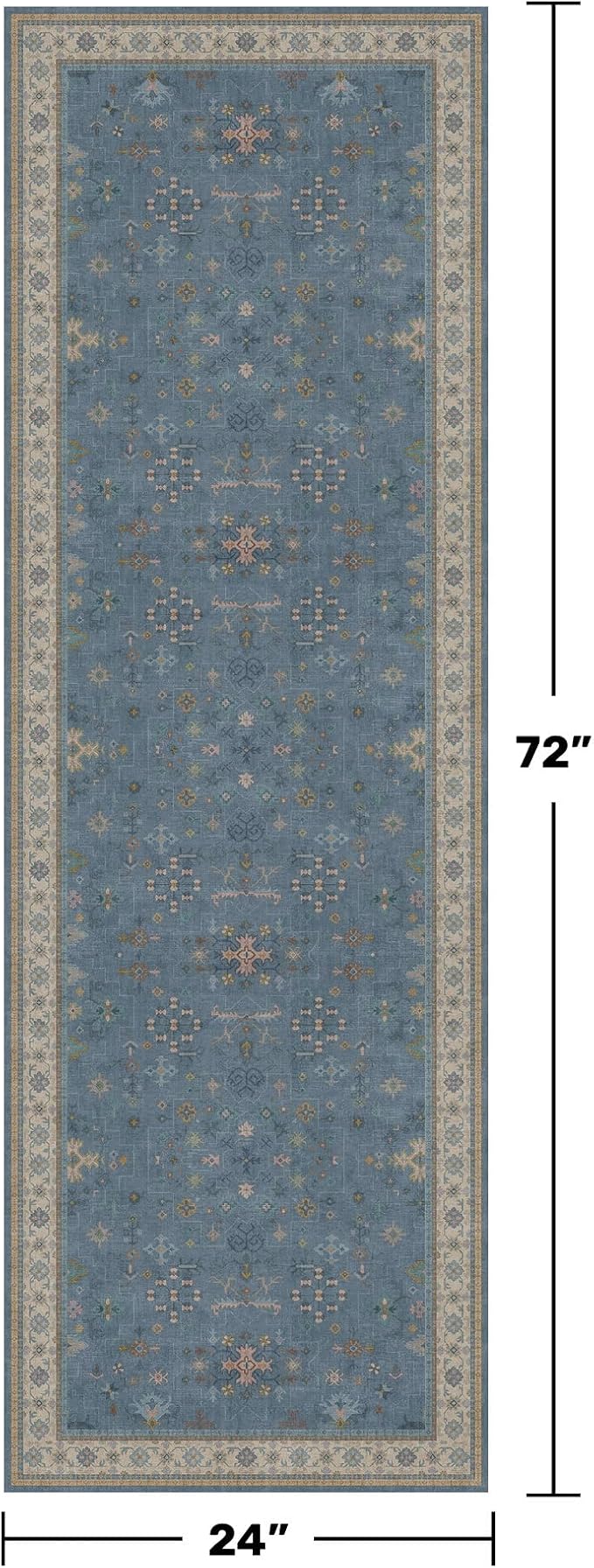 Hazo Haus Boho 2x6 Non Slip Kitchen Rug Runner