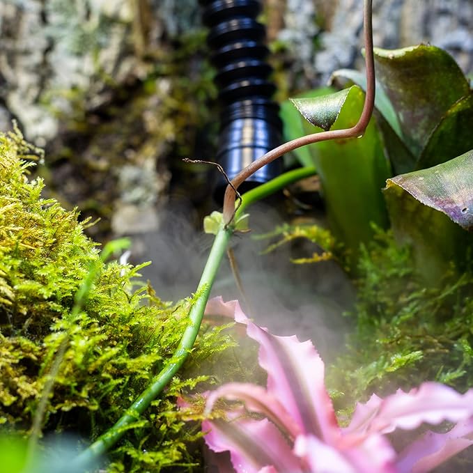 REPTIZOO Reptile Humidifier Fogger, 4L Large Reptile Fogger with Humidity Control, Terrarium Humidifiers with Extended Tube Automatic Reptile Misting System for Reptiles Amphibians Herps Vivarium