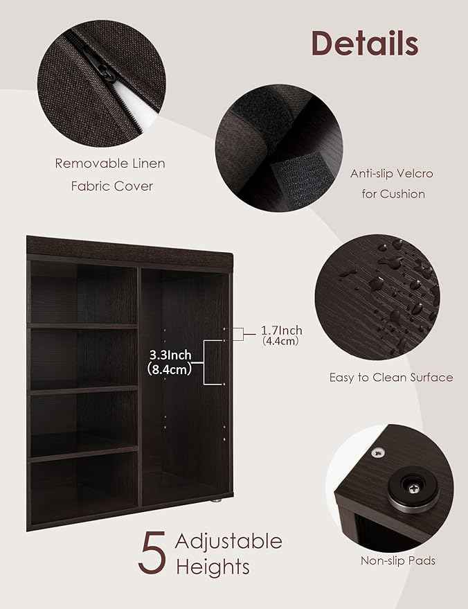 DINZI LVJ Shoe Storage Bench