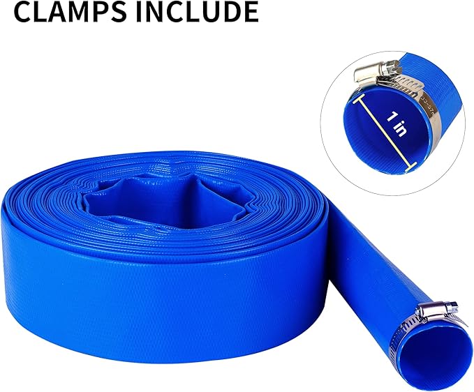 1" x 50 FT Pool Backwash Hose,
