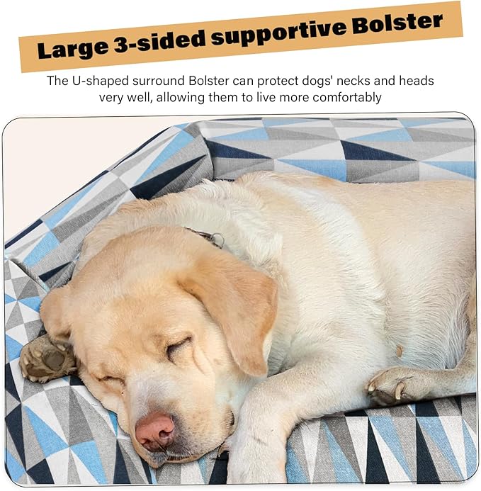 Orthopedic Dog Bed - Beds Bolster,Cooling Elevated Dog Beds with Metal Frame,Raised Dogs Bed,Easy to Assemble,Up to 50 lbs,Small (40" L x 24.5" W x 6.7" Th)