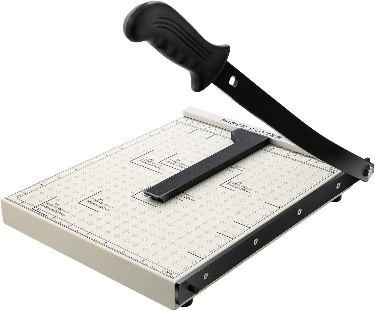 Paper Trimmer A4 Cutting Capacity 12 Sheets Paper Trimmer for Office School Creative Paper Hobbies White
