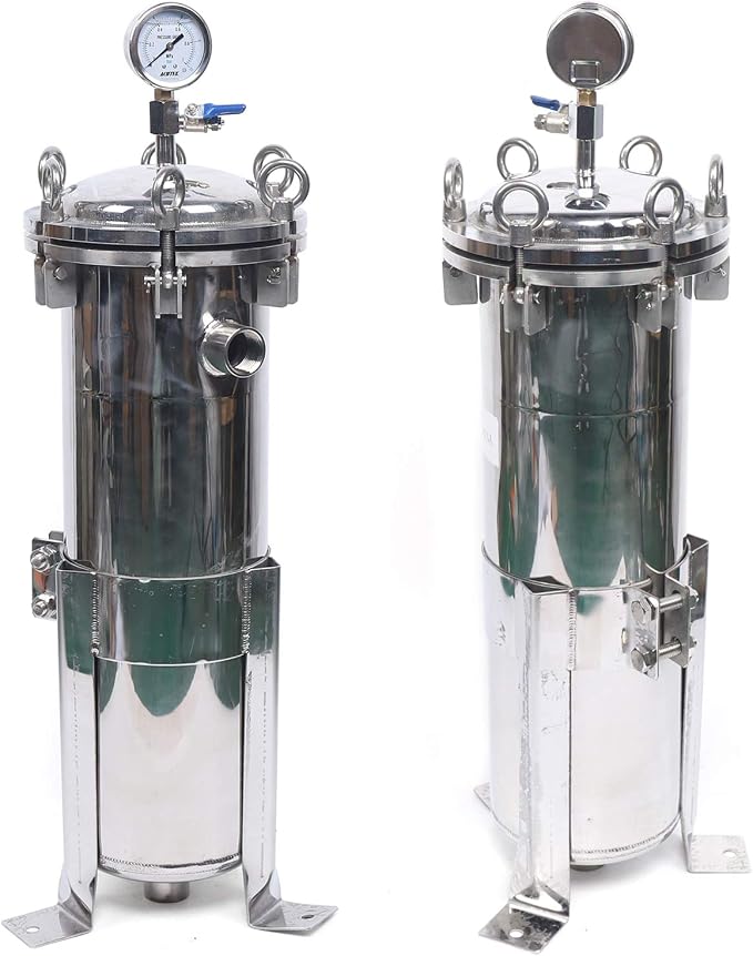 304 Stainless Steel Bag Filter Housing, Industrial Process Filter Housings