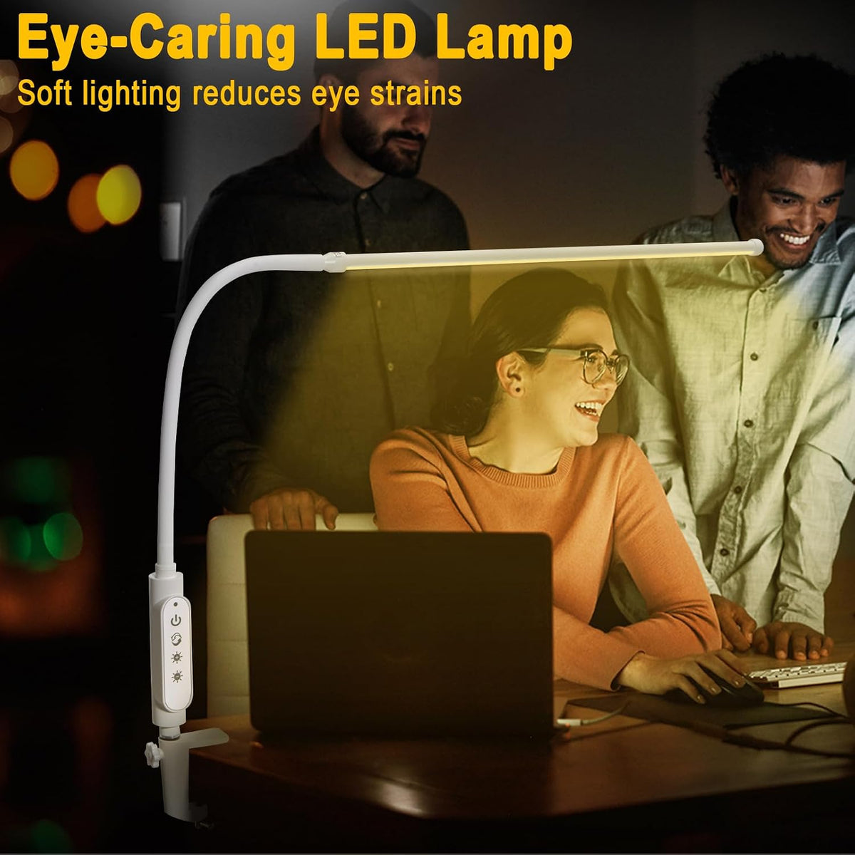 CGBE Nail Light for Desk, 23.6" Nail Desk Lamp with 360° Flexible Gooseneck
