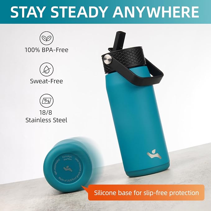 Konokyo 20 oz Insulated Stainless Steel Water Bottle