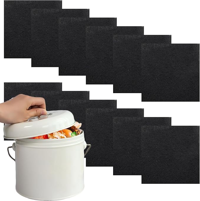 Biaungdo 12 Pack 5 Inch Sqaure Charcoal Filter Replacements