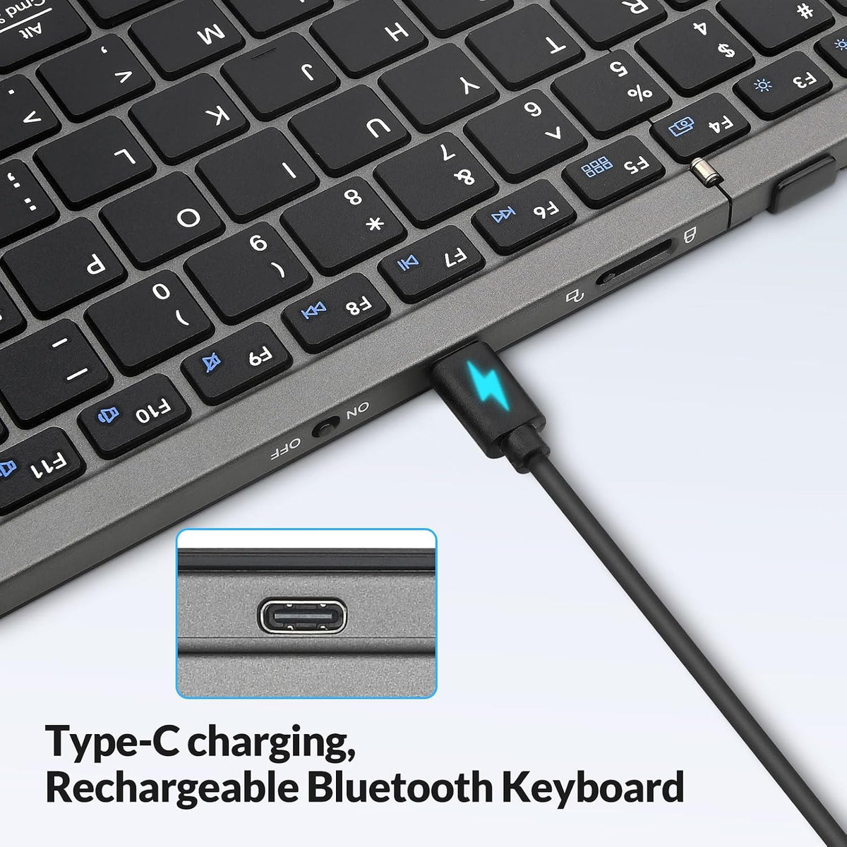 Rii RK809 Portable Foldable Bluetooth Keyboard with Numberpad