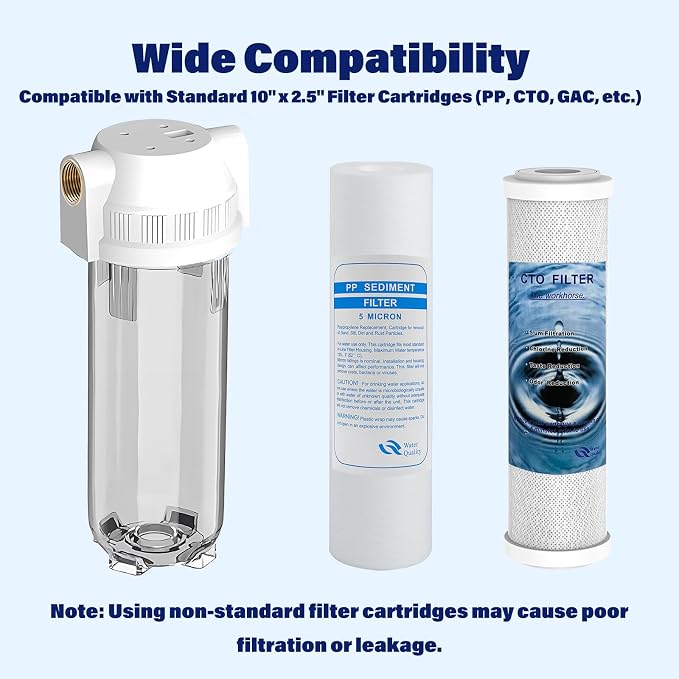 Whole House/RV Water Filter Housing Clear, Maple Syrup RO System, 3/4" NPT