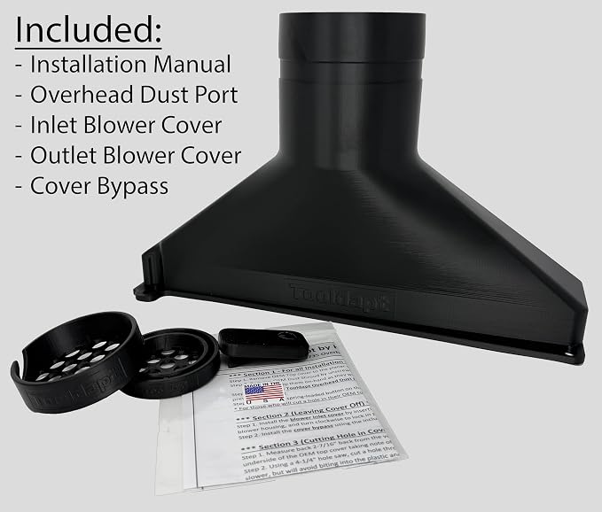 Improved Overhead Dust Port for DeWalt DW735 & DW735X