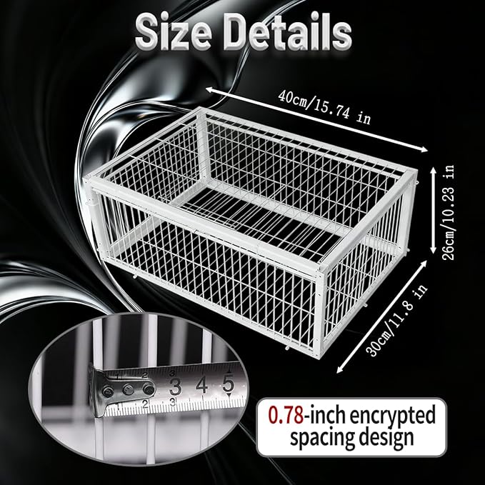 Escape-Proof Design Pigeon Coop Four Channel One Way Entrance Pigeon Trap,Pigeon Cage, Portable Easy to Assemble Outdoor Bird Cage,Can Be Used for Rooftops, Open Gardens,Barns Farms