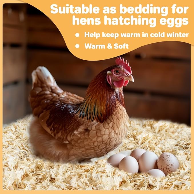 31OZ Sukh Chicken coop Bedding - Aspen shavings Animal Bedding as Chicken Supplies for Chicken House Bedding winterizing Nesting for Small pet Guinea Pig Rabbit Chinchilla Bird Gerbil Odor Control