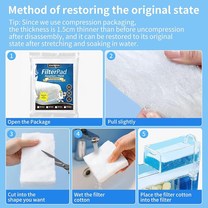 Aquarium Filter Floss Fish Tank Filter Media Aquarium Filter Pad
